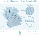 Exfoliating Bath Gloves for Shower - (2 Pairs, 4 Gloves) Heavy Exfoliation, Body Scrub Shower Scrubber, Shower Exfoliating Gloves for Women & Men, Loofah Shower Glove Beauty by Earth