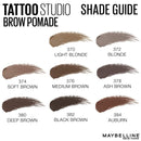 Maybelline TattooStudio Brow Pomade Long Lasting, Buildable, Eyebrow Makeup, Medium Brown, 1 Count Maybelline New York