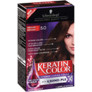 Schwarzkopf Keratin color permanent hair color cream, 5.0 medium brown Schwarzkopf