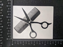 Hair Stylist Decal 4 Pack: Love, Heart, Comb and Scissors, Hair Life (Hairstylist Black, Small ~3.5") Slaced