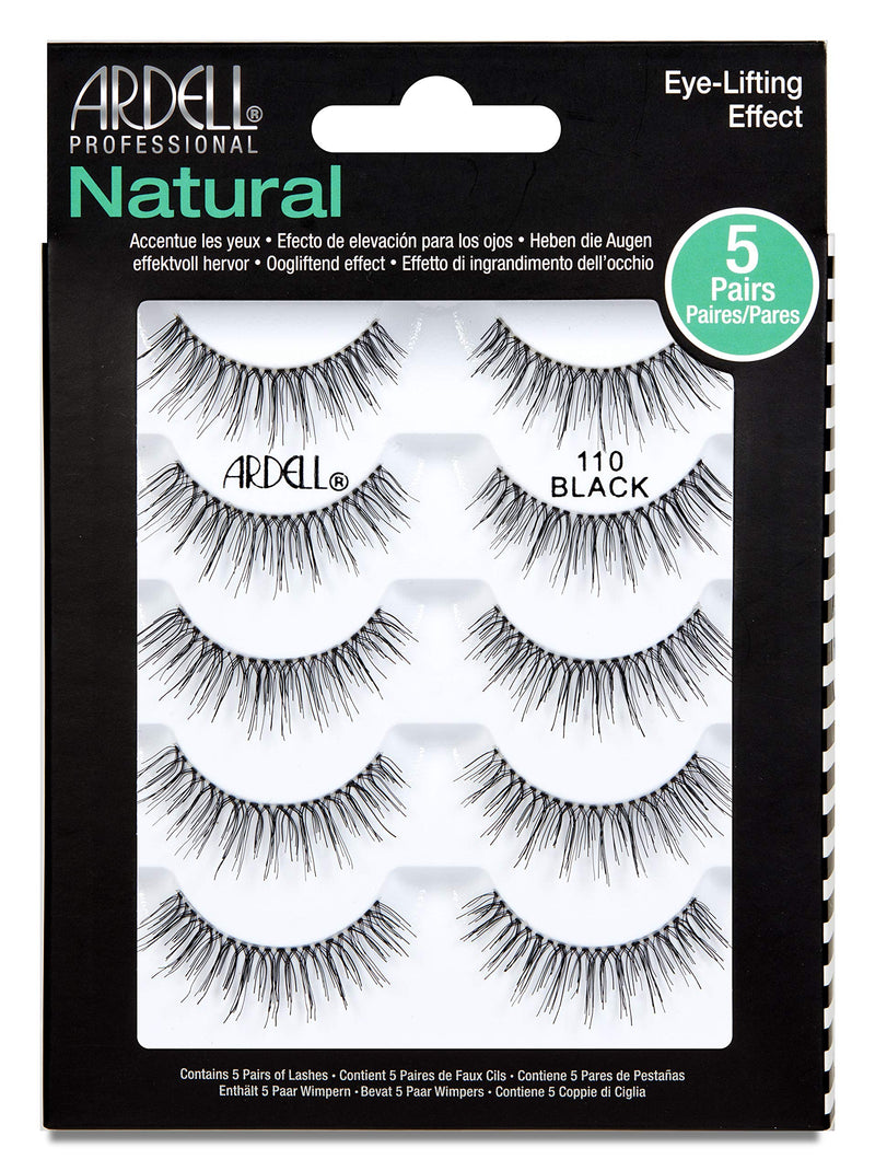Ardell False Eyelashes Natural 110 Black, 1 pack (5 pairs per pack) Ardell