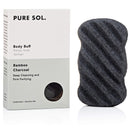 Pure SOL. Konjac Body Sponge - Activated Charcoal - Body Sponge, 100% Natural Sponge, Eco-Friendly - Gentle Exfoliating Sponge, Deep Cleansing, Improved Skin Texture, Stocking Stuffer pureSOL