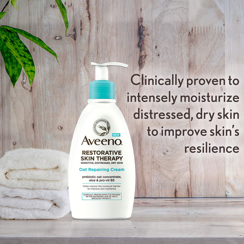 Aveeno Restorative Skin Therapy Repairing Cream with Restorative Skin Therapy Itch Relief Balm and Restorative Skin Therapy pH Balanced Body Wash Aveeno