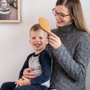 Boar Bristle Hair Brush Set - Designed for Kids, Women and Men. Natural Bristle Brushes Work Best for Thin and Fine Hair, Add Healthy Shine, Improve Texture, Reduce Frizz. Wood Wet Detangler Comb Chibello