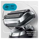 Braun Electric Razor for Men Flex Head Foil Shaver with Beard Trimmer, Rechargeable, Wet & Dry, 4-in-1 SmartCare Center and Travel Case, Black, 6 Piece Set Braun