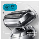 Braun Electric Razor for Men, Series 7 360 Flex Head Foil Shaver with Precision Beard Trimmer, Rechargeable, Wet & Dry and Travel Case, Black, 5 Piece Set Braun
