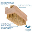 Redecker Natural Pig Bristle Nail Brush with Untreated Beechwood Handle, 3-3/4-Inches REDECKER