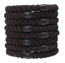 L. Erickson Grab & Go Ponytail Holders, Espresso, Set of Eight - Exceptionally Secure with Gentle Hold L. Erickson