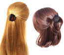 Parcelona French Onde Tortoise Shell Black and Savana Small 2” Celluloid Set of 3 Round Side Slide In Secure Grip Hair Claw for Women and Girls Parcelona