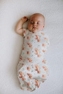 embé 2-Way Transition Swaddle Sack, 12-18 lbs, Diaper Change w/o Unswaddling, Arms in and Out, Legs in and Out Design, Warm Up or Cool Down 100% Cotton, 3-6 Months (Blush Blossom) embe Store