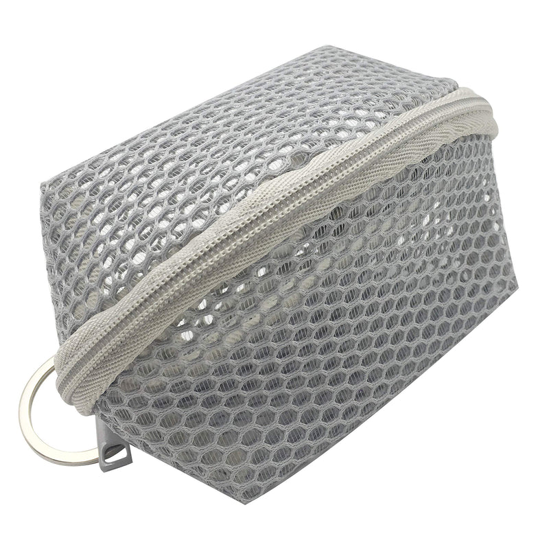 HEYNA Q Mini Beauty Mesh Makeup Sponge bag | Blender Sponge Travel Case | Small Cosmetic Travel Toiletry Bag | Zippered Carrying Pouch with Keychain for Puff Lipstick Storage Organizer Portable HEYNA Q