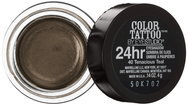 Maybelline New York Eye Studio Color Tattoo Leather 24 HR Cream Gel Eyeshadow, Deep Forest, 0.14 Ounce Maybelline New York