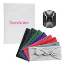 ShameOnJane 8 pack of Colorful Headbands for Girls, Girls Headbands - Removable Bow - Cute Hair Accessories for Girls with 10 Extra Hair Elastics (Bow) Shame On Jane