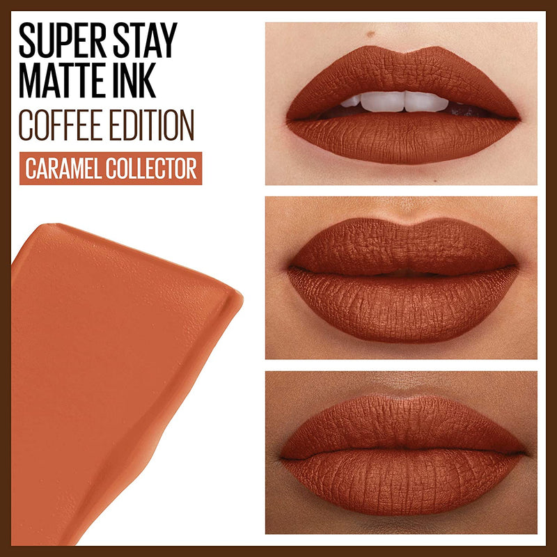Maybelline New York SuperStay Matte Ink Liquid Lipstick, Coffee Edition, Caramel Collector, 0.17 Ounce Maybelline New York