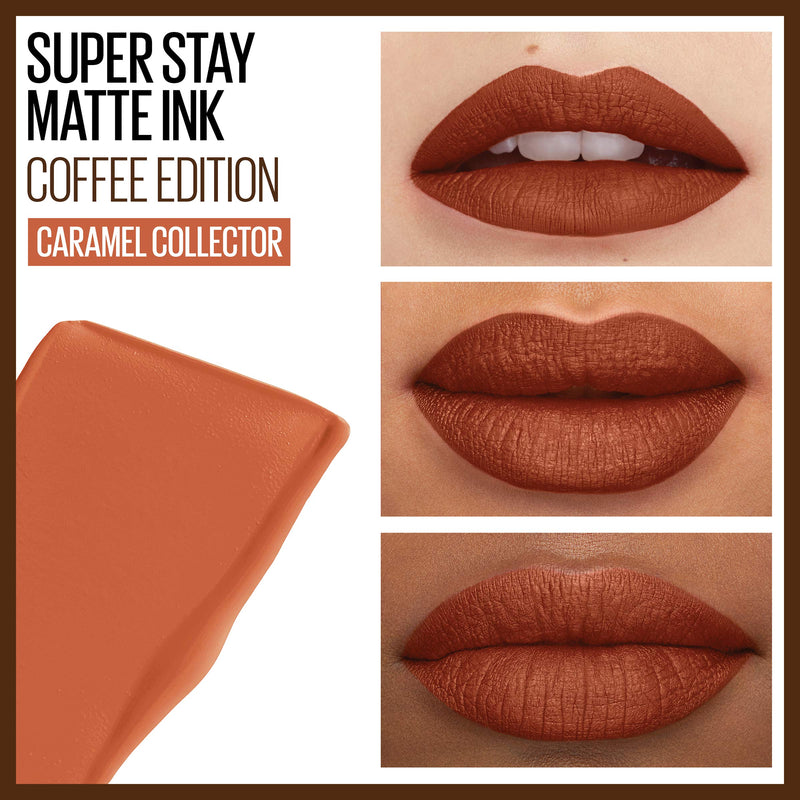 Maybelline New York SuperStay Matte Ink Liquid Lipstick, Coffee Edition, Caramel Collector, 0.17 Ounce Maybelline New York
