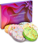 Cleverfy Aromatherapy Shower Steamers - Pack of 6 Shower Bombs. Purple Waves Set: Lavender, Cocoa & Orange, Bergamot & Mandarin, Pomegranate & Rose, Peony & Pear, Lemongrass & Coconut 8.46 OZ CLEVERFY