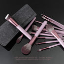 Makeup Brush Set, EIGSHOW Professional Makeup Brushes Kit Foundation Powder Concealers Eye Shadows Makeup 15 Piece for Eye Face Liquid Cream Cosmetics Brushes Kit (Purple) EIGSHOW Store