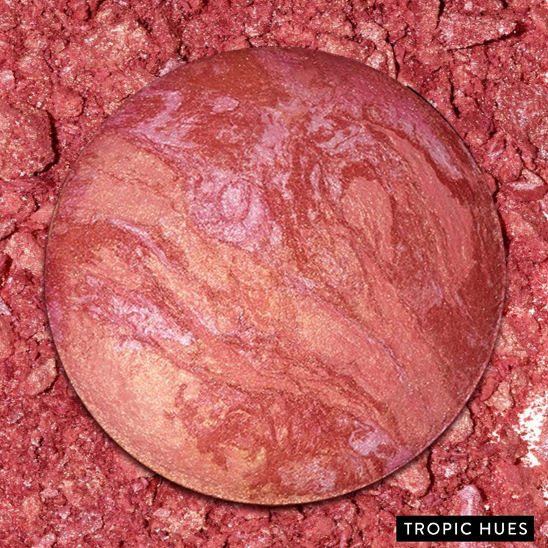 LAURA GELLER NEW YORK Baked Blush-n-Brighten Marbleized Blush - Pink Grapefruit Creamy Lightweight Satin Finish LAURA GELLER NEW YORK