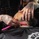 Barber Straight Razor - Stainless Steel Straight Edge Razor with 10 Derby Premium Blades (Pink) GRAVITY RAZORS Store
