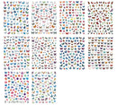 10 Sheets Butterfly Nail Stickers, Self-Adhesive Beautiful Butterfly Nail Art Sticker Decals Manicure Nail Tip Decoration Conpru