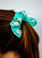 Happie Hare Scrunchies - Cotton Rounds Elastic Hair Bands - Scrunchy Hair Ties - Girls Hair Accessories - Gifts for Women (4 Pack, Volleyball Sport Scrunchie) Happie Hare Store