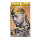KISS RED Premium Bow Wow Power Wave Velvet Luxe Durag (HDUPPV07 - Gold) Kiss