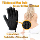 MIG4U Exfoliating Shower Gloves for Bath,6 pairs Premium Nylon Body Wash Bathing Gloves for Men Women Spa, Massage and Skin Scrub, Dead Skin Cell Remover with Hanging Loop，Black, Regular size MIG4U