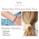 By Lilla Shaker Elastic Hair Ties and Bracelets | Set of Two Hair Tie-Bracelets | Hair Accessories for Women | No Crease Hair Ties & Women’s Bracelets (Black/Starfish/Silver) By Lilla