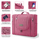 BALEINE Toiletry Bag for Women and Men, Water-Resistance Cosmetic Bags Makeup Organizer for Toiletries with Hanging Hook (Extra Large, Pink) BALEINE