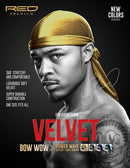 KISS RED Premium Bow Wow Power Wave Velvet Luxe Durag (HDUPPV08 - Chacoal Grey) Kiss Store