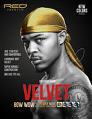 KISS RED Premium Bow Wow Power Wave Velvet Luxe Durag (HDUPPV08 - Chacoal Grey) KISS