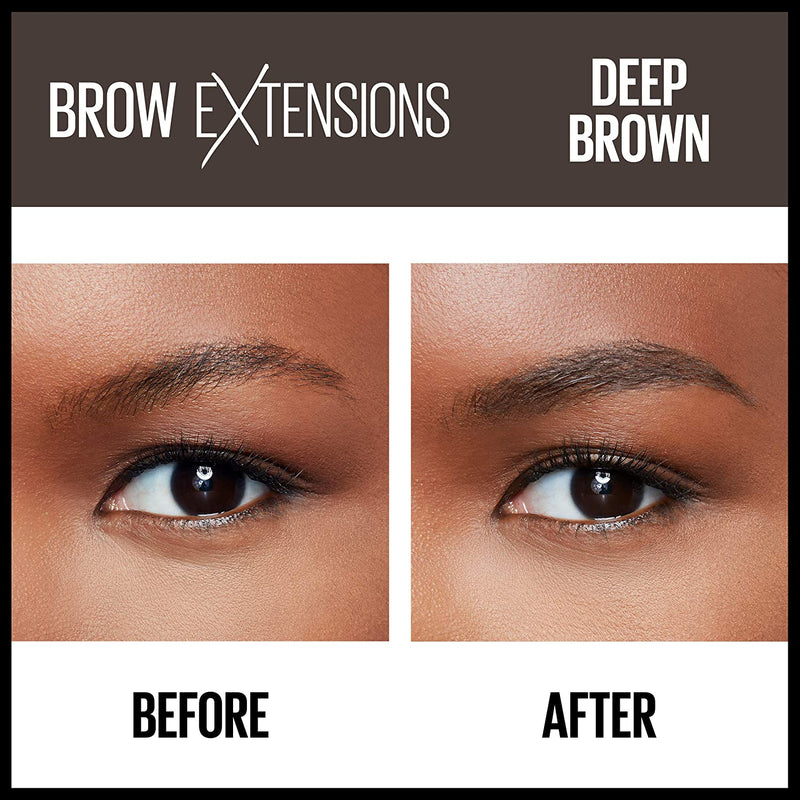 Maybelline New York Brow Extensions Eyebrow fiber Pomade Crayon, Fiber Stickeyebrow Makeup, Soft Matte Finish, 260 DEEP BROWN, 0.014 Ounce Maybelline New York