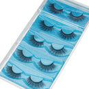 DYSILK 5 Pairs 6D Mink Eyelashes Faux Fluffy Wispy Natural Cross Fake Eyelashes Volume Thick Long Handmade False Eyelashes Pack Extension Reusable Soft Makeup Lashes No Glue |006-15.2mm DYSILK