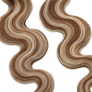 40 PCS Rooted Tape In Hair Extensions Human Hair Invisible Seamless Skin Weft Body Wave Highlight Double Side Tape Hair Extensions Natural Wavy (18'',100g/40pcs,