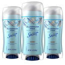 Secret Aluminum Free Deodorant for Women, Coconut Scent, Invisible Solid, 2.4 Oz (Pack of 3) Secret