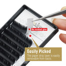 LASHVIEW 0.07 Thickness Silk Individual Lash Extensions Semi-permanent D Curl 12mm Soft Application for Professional Salon Use Pure Korean Silk lashes Volume Faux Mink Eyelash Extensions LASHVIEW