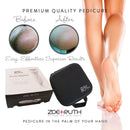 Zoe+Ruth Electric Callus Remover USB Rechargeable Pedicure Foot File tool for Dry Cracked Skin on your Heels and Feet. International Charger, 3 Rollers, Travel Storage Case + 5 Pack Roller Bundle Zoe+Ruth