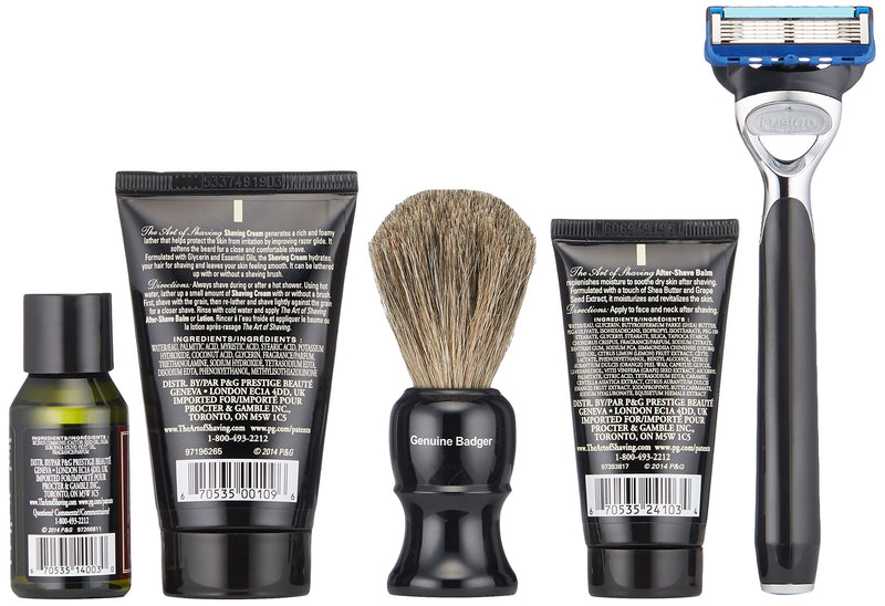 The Art of Shaving Sandalwood Travel Kit - Men's Razor with Pre-Shave Oil, Shaving Cream, Shaving Brush & After-Shave Balm The Art of Shaving