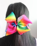Boutique Large Big Grosgrain Ribbon Glitter Rhinestones Rainbow Bow Alligator Hair Clips for Girls,Teens CELLOT
