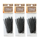 Amish Valley Products Hairpins Crinkled Heavy Duty Stainless Steel Handmade Hair Pin Use in place of Hair Clips Barrettes Bobby Pins Snag-less (2 Inch, Black) AMISH VALLEY PRODUCTS