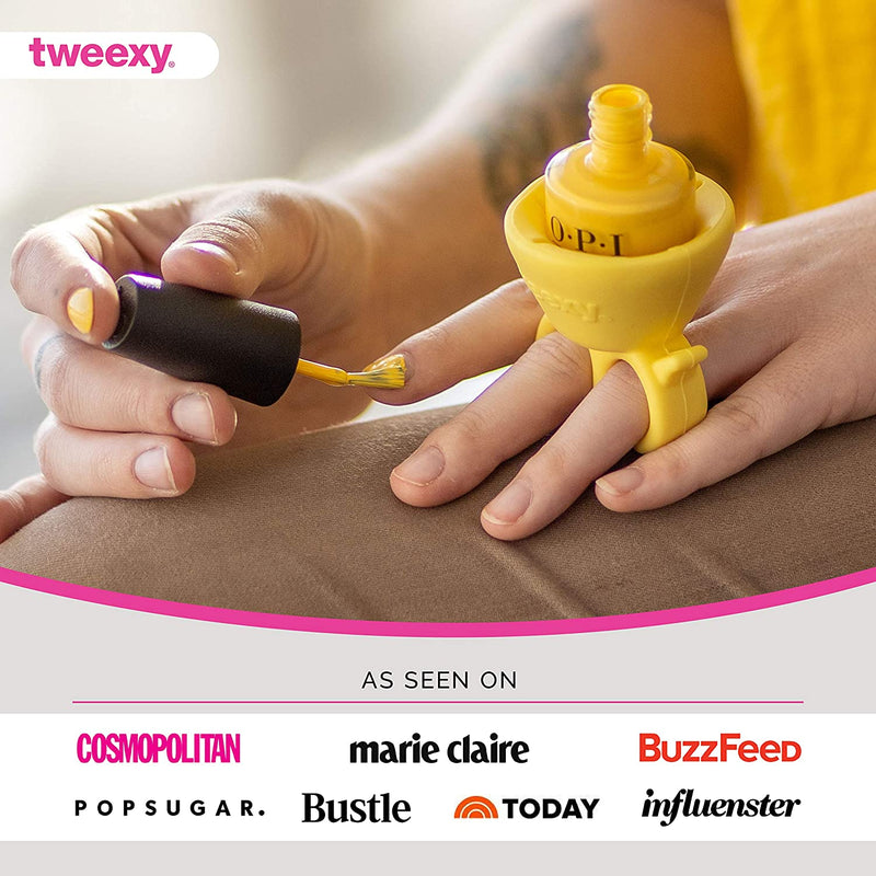tweexy Wearable Nail Polish Holder Ring, Fingernail Polishing Tool, Manicure and Pedicure Accessories (Kittycat) tweexy Store