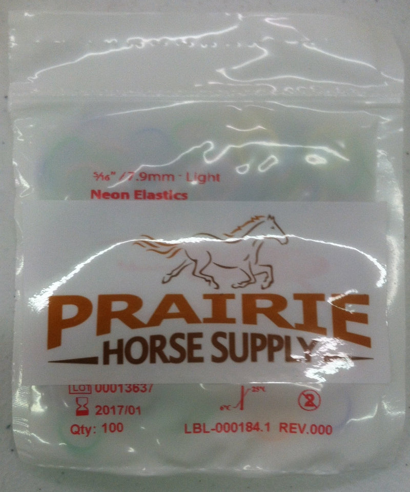 5/16 Inch Orthodontic Elastic Rubber Bands, 300 Pack, Neon, Light 2.5 Ounce Small Rubberbands Dreadlocks Hair Braids Fix Tooth Gap, Free Elastic Placer for Braces Prairie Horse Supply