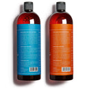 Cove Castile Soap Unscented & Citrus - 2x 1 Liter / 33.8 oz Bundle - Organic Argan, Jojoba, and Hemp Oils Cove