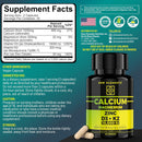Calcium Supplements 1200mg for Women & Men with Vitamin D3 K2 + Magnesium Glycinate & Zinc | D3 10,000 IU | K2 200mcg | Magnesium 200mg | Zinc 20mg | Bone, Muscle & Immune Support - Vegan - Non-GMO Infinity Warehouse