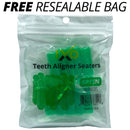 IXO Aligner Seater Chewies With Grip Handle for Invisalign Aligners, Mint Scent, with Resealable Bag (10PCs) (Green) IXO