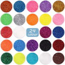 Fine Glitter 24 Colors Craft Glitter for Resin Makeup for Body Nail Face Hair Eyeshadow Lip Gloss Making licool