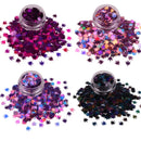 Multicolored - Leaf Glitter - Sample Pack - Solvent Resistant & Cosmetic Grade - Festival Rave Makeup Face Body Nails Resin Arts & Crafts - Weed, Pot Electric Bliss Beauty
