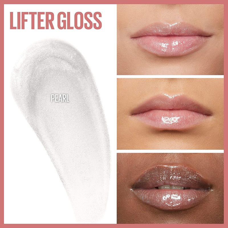 Maybelline Lifter Gloss Hydrating Lip Gloss with Hyaluronic Acid, Pearl, 0.18 Ounce Maybelline New York