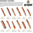Kent 6T 6.9 Inch Double Tooth Hair Dressing Comb, Fine and Wide Tooth Dresser Comb For Hair, Beard and Mustache, Coarse and Fine Hair Styling Grooming Comb for Men, Women and Kids. Made in England KENT