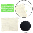 wegreeco Cotton Rounds Reusable - Reusable Bamboo Makeup Remover Pads for All Skin Types - Bamboo Cotton Cloth for Removing Makeup - Reusable Facial Pads Cotton Rounds (Cotton Velour, Black + White) wegreeco